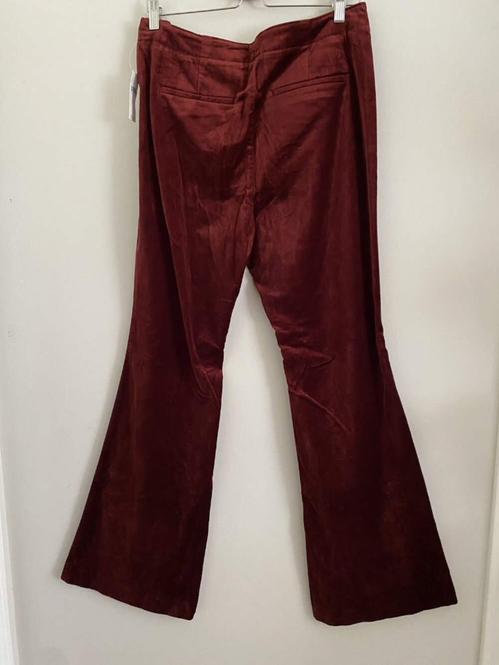 By Anthropologie Velvet Flare Pants SIZE 10 new nwt deep rust - Picture 4 of 8